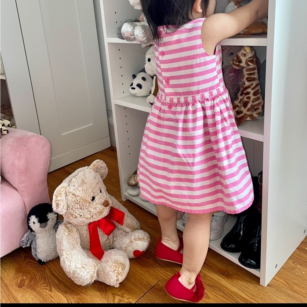 Pink and White Striped Dress - Picture 3 of 9